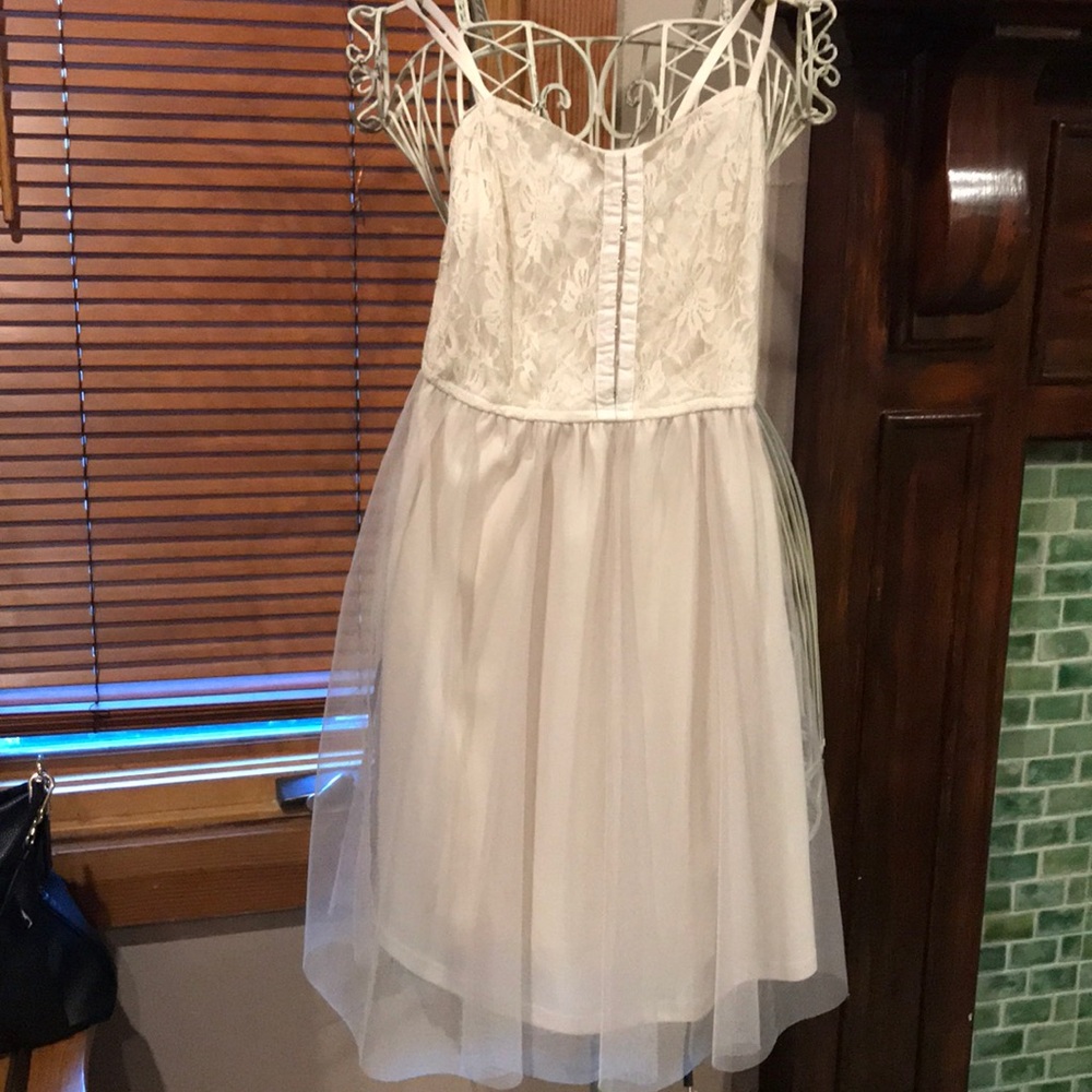 Cream layered dress